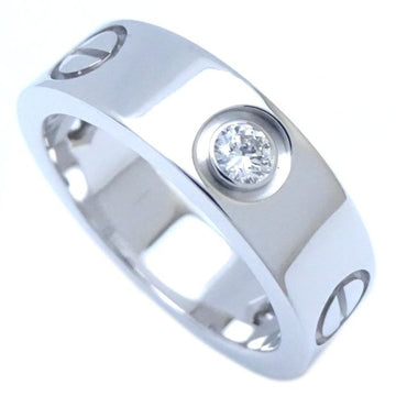 CARTIER Love Ring 3P Diamond #50 Half K18WG White Gold 291469
