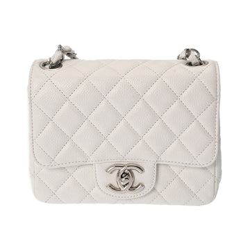 CHANEL Matelasse Chain Shoulder White - Women's Caviar Skin Bag