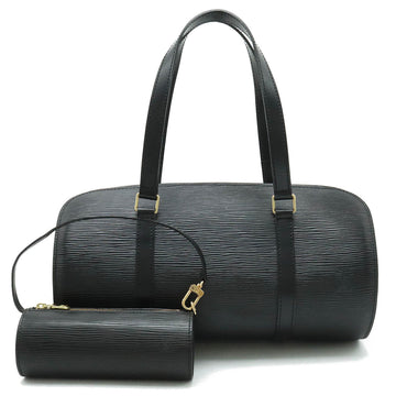LOUIS VUITTON Epi Souflot Handbag Shoulder Bag Leather Noir Black M52222
