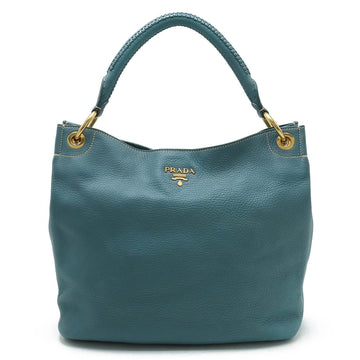 PRADA Shoulder Bag Handbag Leather Light Blue BR4829