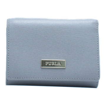 FURLA Tri-fold wallet Gray leather
