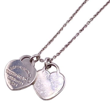 TIFFANY&Co.  Return to 925 2.8g Double Heart Tag Necklace Silver Women's Z0006493