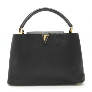 LOUIS VUITTON Capucines MM Handbag Taurillon Leather Noir Black M48864