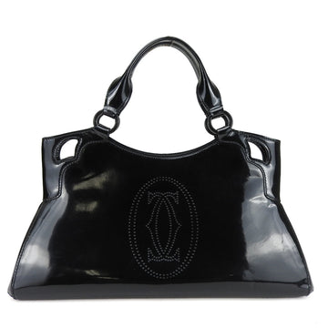 CARTIER Handbag Marcello L1000933 Must Enamel Black Punching Ladies