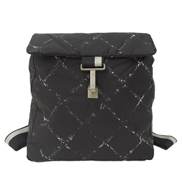 CHANEL bag ladies brand backpack travel black silver hardware A4