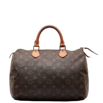LOUIS VUITTON Monogram Speedy 30 Handbag M41526 Brown PVC Leather Women's