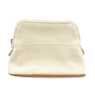 HERMES Bolide Pouch Canvas Natural Beige 0076 6A0076ZGA5