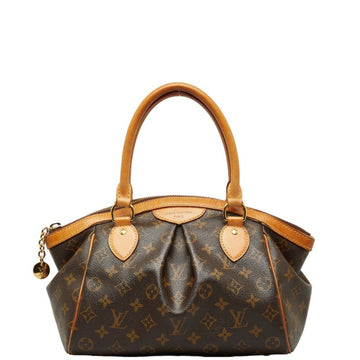 LOUIS VUITTON Monogram Tivoli PM Handbag M40143 Brown PVC Leather Women's
