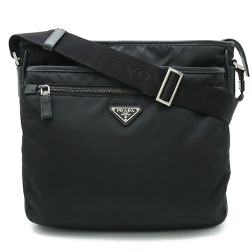 PRADA shoulder bag nylon leather NERO black VA953M