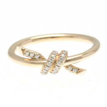 TIFFANY Knot Diamond Ring Pink Gold [18K] Fashion Diamond Band Ring Pink Gold