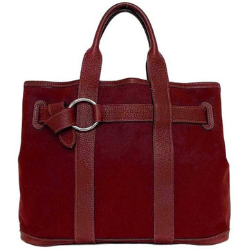 HERMES Handbag Petite Centeur PM Bordeaux - f-20214 Canvas Leather Toile H Negonda K Stamp  Tote Bag Women's