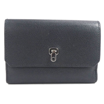 VALEXTRA Bifold Wallet Leather Black Unisex