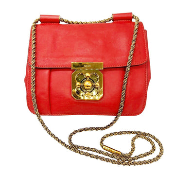 CHLOeChloe  Elsie Shoulder Bag Chain Pochette G Metal Fittings Red Women's 02125765-5