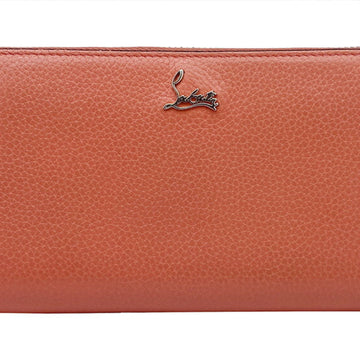 CHRISTIAN LOUBOUTIN Panettone Long Wallet Round Leather Pink Red Women's 1185061 Box