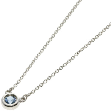 TIFFANY & Co. by the Yard 1P Aquamarine Necklace Silver Women's