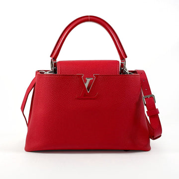 LOUIS VUITTON Capucines PM M42237 Handbag Taurillon Red Ladies