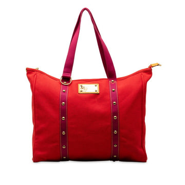 LOUIS VUITTON Antigua Cabas GM Handbag Tote Bag M40031 Rouge Purple Canvas Leather Women's