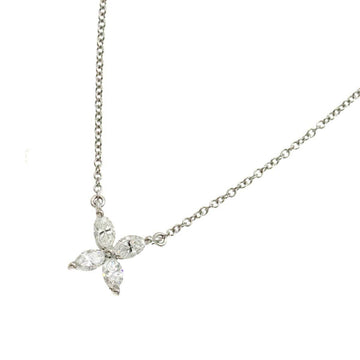 TIFFANY & Co. Victoria Diamond Necklace Small 41cm Pt Platinum Flower