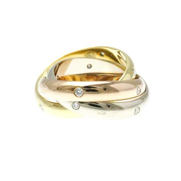 CARTIER Trinity 15P Diamond Ring Pink Gold [18K],White Gold [18K],Yellow Gold [18K] Fashion Diamond Band Ring Gold