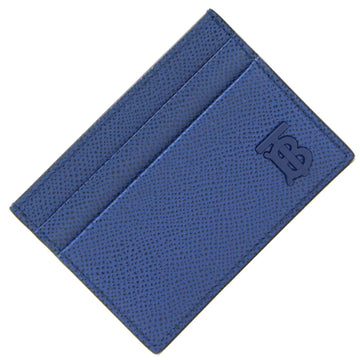 BURBERRY Card Case Blue Leather Holder Pass Women Men