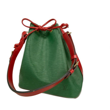 LOUIS VUITTON Shoulder Bag Epi Petit Noe M44147 Red Green Ladies