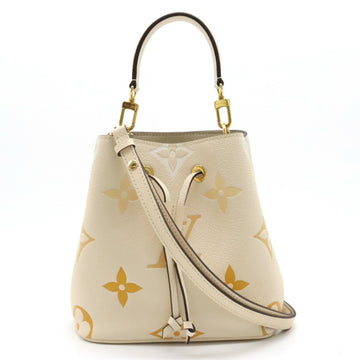 LOUIS VUITTON Monogram Empreinte NeoNoe BB Shoulder Bag Handbag Creme Saffron Beige M45716