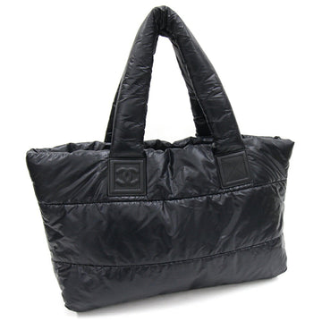 CHANEL Tote Bag Coco Cocoon GM 7107 Black Nylon Women's Quilted Mark