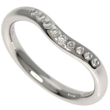 TIFFANY & Co. Curved Band Diamond Ring, Platinum PT950, Women's,