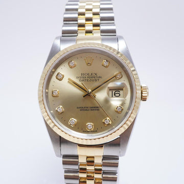 ROLEX Automatic Datejust 16233 1996 Gold Steel Gold: No Men's