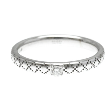 GUCCI Diamantissima Ring White Gold [18K] Fashion Diamond Band Ring Silver