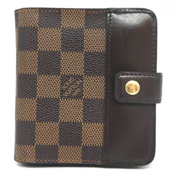 LOUIS VUITTON Compact Zip Damier Ebene Wallet Bi-fold N61668