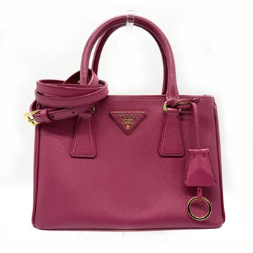 PRADA Handbag Crossbody Shoulder Bag Galleria Leather Magenta Women's 1BA896