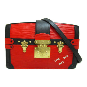 LOUIS VUITTON Trunk clutch Shoulder Bag Red Rouge Epi PVC coated canvas M51697