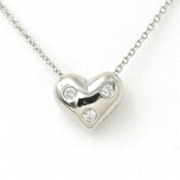 TIFFANY & Co.  Dots Heart Pendant Necklace Pt950 Diamond