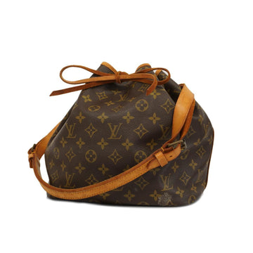 LOUIS VUITTON Shoulder Bag Monogram Petit Noe M42226 Brown Ladies