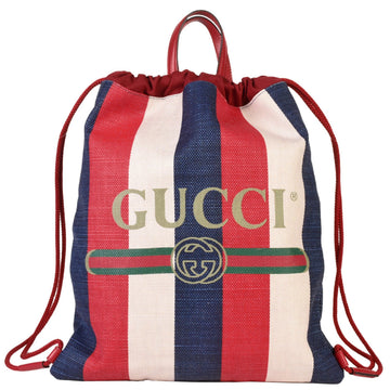 GUCCI Drawstring Backpack Daypack Canvas Leather 473872 Multicolor Women's ITCVTJL0VCAK