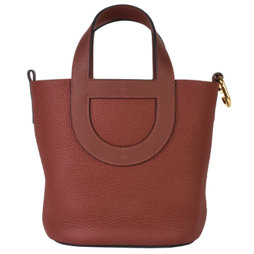 HERMES In the Loop 18 Handbag Taurillon Clemence B Stamp Rouge H Women's IT9H9ONCBN7W