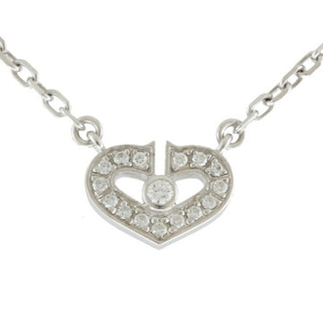 CARTIER C Heart Diamond Necklace 18K Ladies  BRJ10000000120988