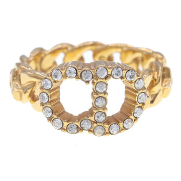 CHRISTIAN DIOR Dior Ring Clair D Lune R0988CDLCY_D301 Gold Metal Crystal Size S CD Women's Christian