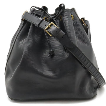 LOUIS VUITTON Epi Petit Noe Shoulder Bag Soft Leather Noir Black M44102