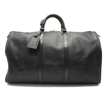 LOUIS VUITTON Epi Keepall 50 Boston Bag Travel Leather Noir Black M42962