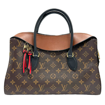 LOUIS VUITTON Handbag Shoulder Bag Monogram Tuileries Tote Canvas Leather Brown Black Gold Women's M41456 z1049