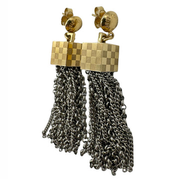 LOUIS VUITTON Earrings Damier Metal Gold x Silver Women's M75465