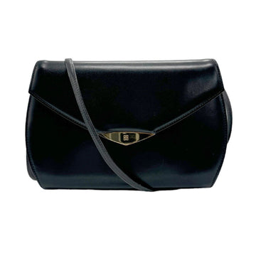 GIVENCHY Shoulder Bag Handbag Leather Black Women's z0986