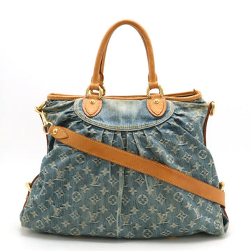 LOUIS VUITTON Monogram Denim Neo Cavi GM Tote Bag Handbag Shoulder Blue M95350