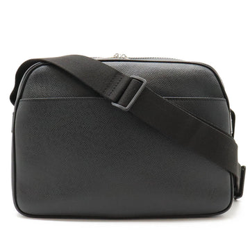 LOUIS VUITTON Taiga Reporter Shoulder Bag Leather Ardoise Black M30152