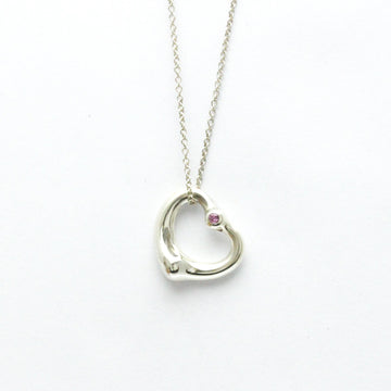TIFFANY Open Heart Silver 925 Sapphire Men,Women Fashion Pendant Necklace [Silver]