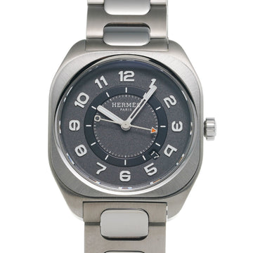 HERMES H08 W049427WW00 Men's Titanium Watch Automatic Gray Dial