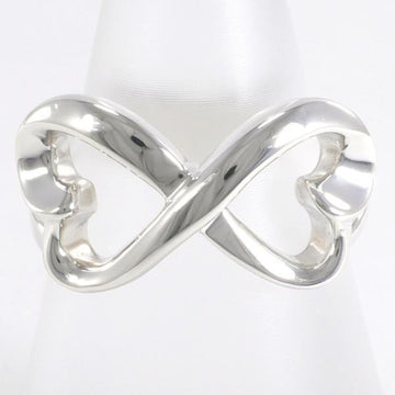 TIFFANY Double Loving Heart Silver Ring Size 10 Total Weight Approx. 5.5g Jewelry Free Shipping Wrapping