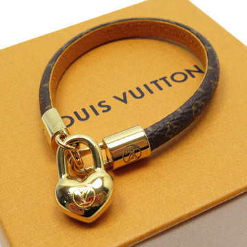 LOUIS VUITTON Bracelet Crazy Inlock Monogram Canvas/Metal Brown/Gold Women's M6451